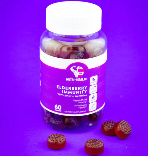 Nutri-Health Builders Premium Elderberry Immunity Gummies W/Vitamin C