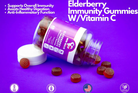 Nutri-Health Builders Premium Elderberry Immunity Gummies W/Vitamin C